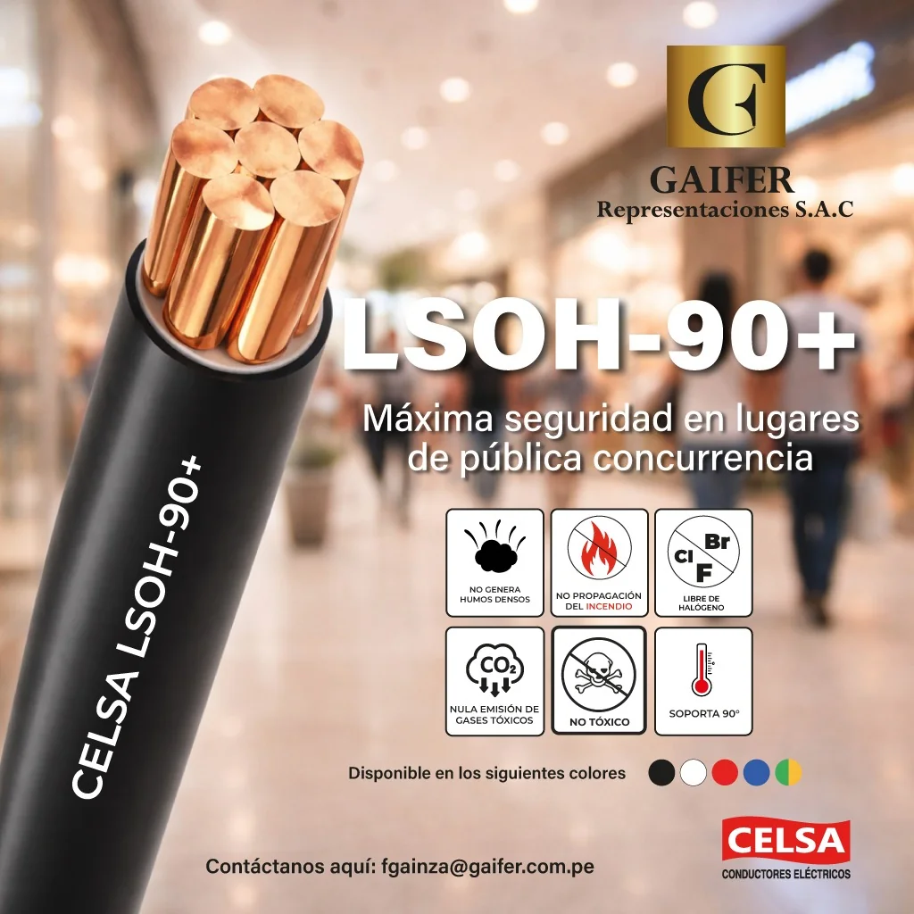 Cable CELSA LSOH-90+ comercializado por GAIFER